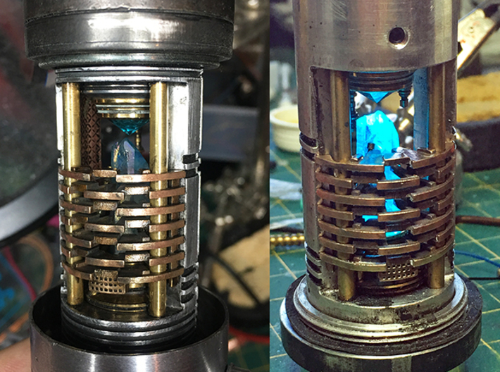 Heat Sink Fins for Rudy's Crystal Chamber 3d printed Installed on modified and weathered chamber