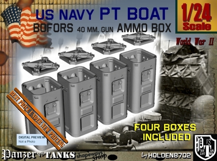1-24 Bofors Ammo Box Set1 3d printed