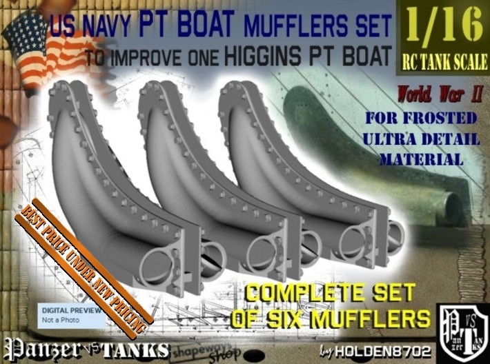 1-16 PT Higgins Muffler Set For FUD 3d printed