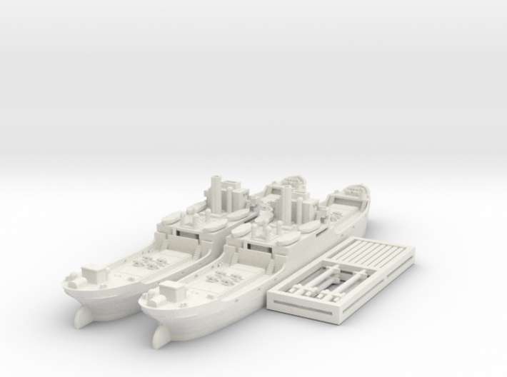 EFC 1020 'Laker' WW1 Freighter 1/600 &amp; 1/700 3d printed
