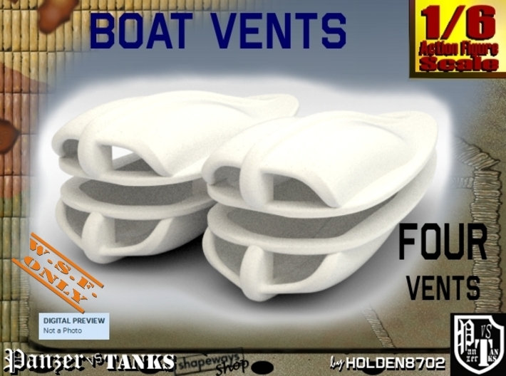 1-6 Boat Vent 4 Uds 3d printed