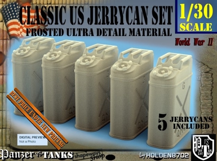 1-30 US Jerrycan 5 Units FUD 3d printed