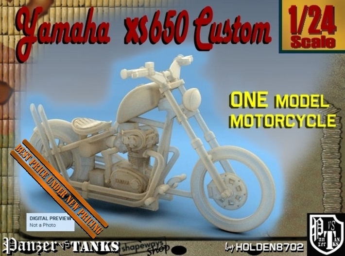 1-24 Yamaha XS650 Custom 3d printed