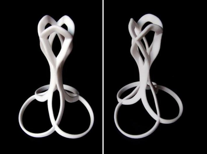 Candlestick Loopetal 13 3d printed In White Strong & Flexible material.