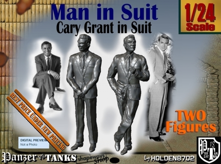1-24 Cary Grant In Suit Two Figures 3d printed