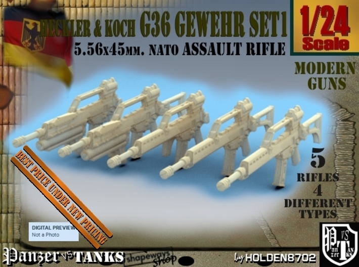 1-24 Heckler Koch Gewehr G36 Set1 3d printed
