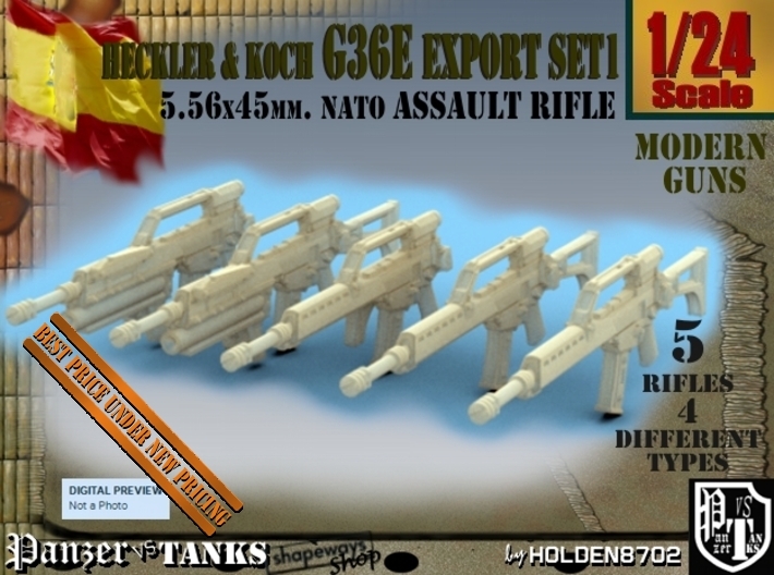 1-24 Heckler Koch Rifle G36E Export Set1 3d printed