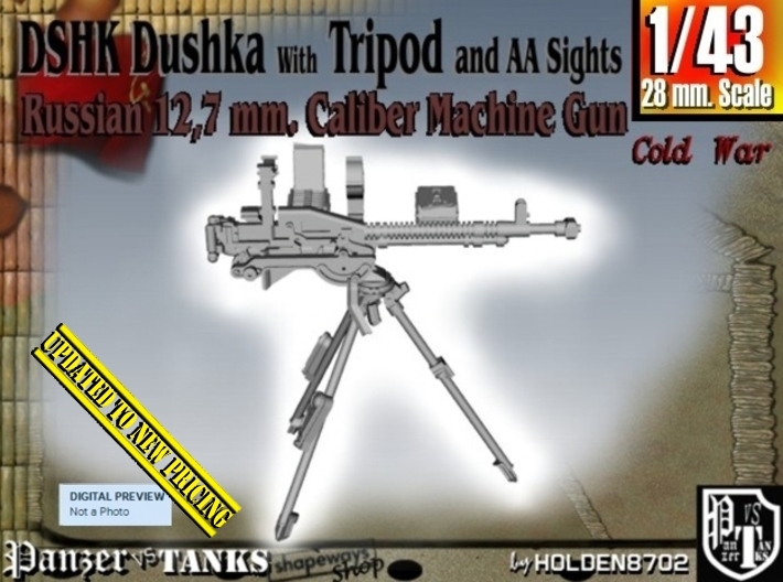1/43 DSHK Dushka W-Tripod AA Sights V001 3d printed
