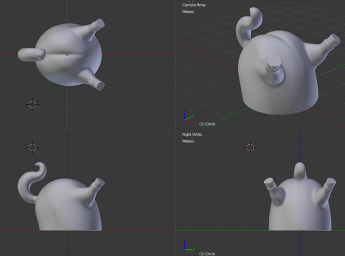 Unicorn Butt 3d printed 3D Views