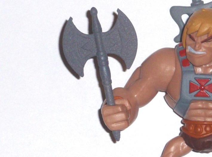 Battle Axe for the New Mini figures 3d printed painted darker gray