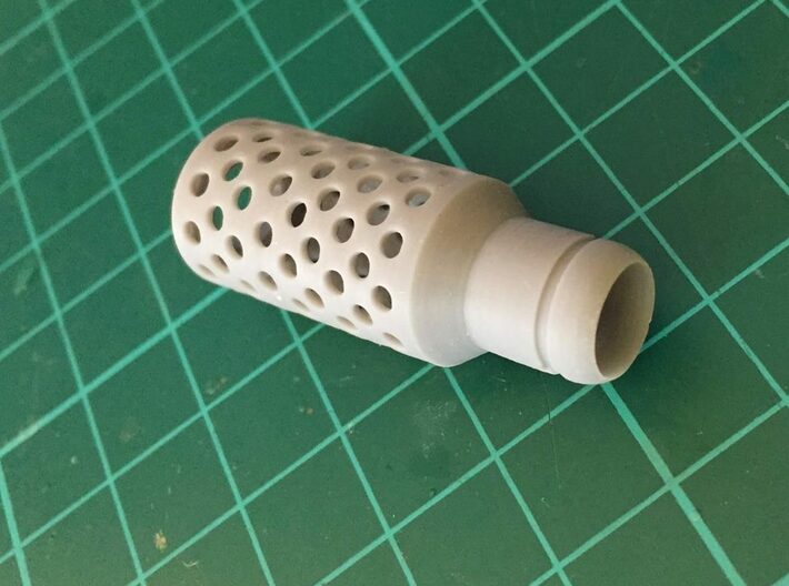 1/16 pepper pot muzzle brake 3d printed printed with SLA