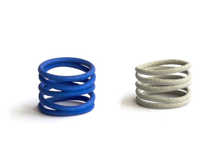 Curlicue spiral ring 3d printed Spiral ring