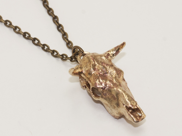 Bull With Horns Pendant 3d printed