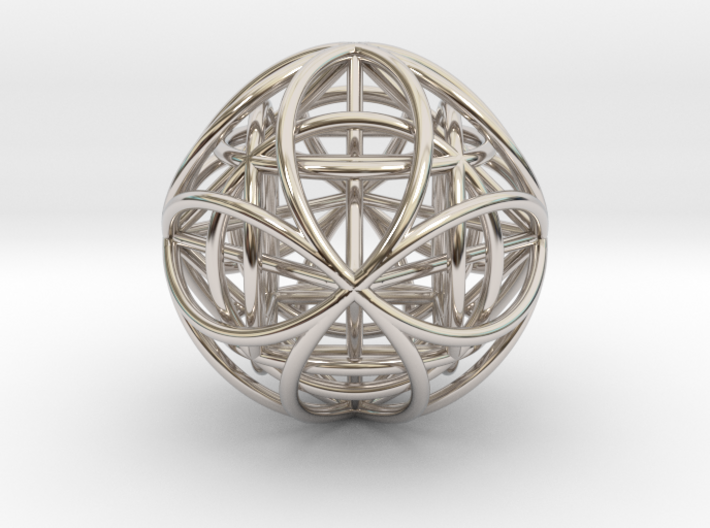 OctaHexasphere w/ nested Platonic Solids 1.7&quot; (nb) 3d printed