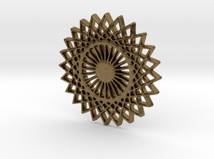 Stylized Sun Modern Pendant Charm 3d printed