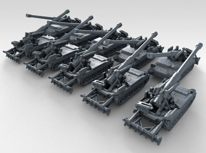 1/600 US M110A2 Howitzer Artillery x10  3d printed 3d render showing product detail