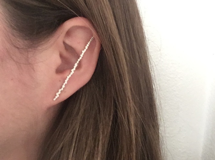 Peble Xl Earrings 3d printed Wear inside ear for a different look.