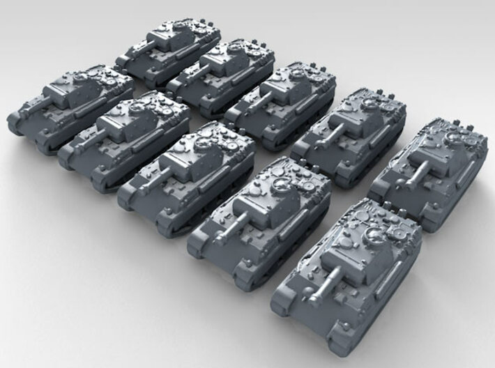 1/600 German Panther Medium Tank x10 3d printed 3d render showing product detail