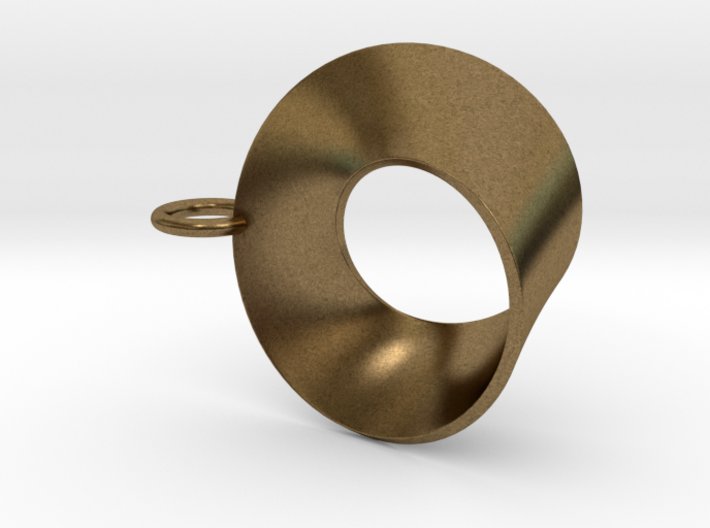 Moebius pendant with loop 3d printed