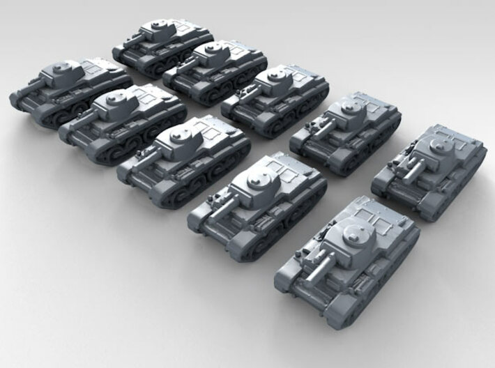 1/600 German Pz.Kpfw. T15 Light Tank x10 3d printed 3d render showing product detail