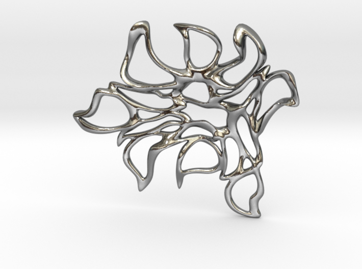 Abstract Flower Pendant 3d printed
