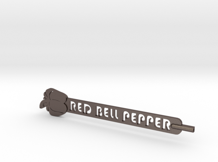 Red Bell Pepper Plant Stake 3d printed