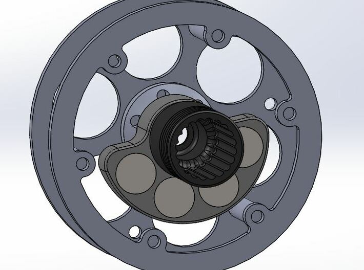 SUPPORT LEST  AR-V1- Splined - for VP wheels -OD40 3d printed 