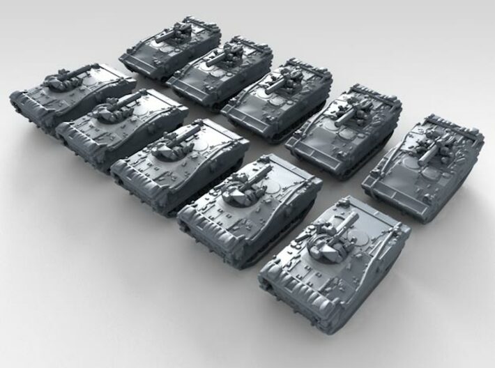 1/600 French AMX-10P Infantry Fighting Vehicle x10 3d printed 3d render showing product detail