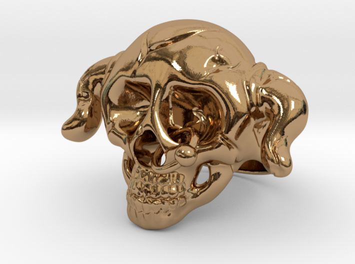Nasty Skull Ring 3d printed