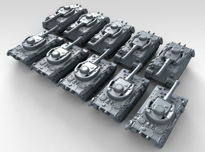 1/600 Pz.Kpfw. V/IV Alpha Medium Tank x10 3d printed 3d render showing product detail