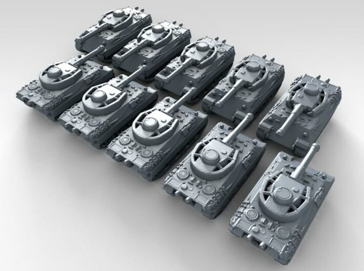 1/600 German Pz.Kpfw. V/IV Medium Tank x10 3d printed 3d render showing product detail