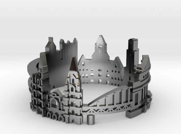 Pittsburgh Skyline - Cityscape Ring 3d printed