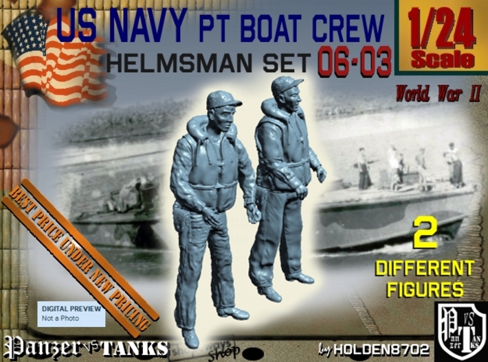 1/24 USN PT Boat Helmsman Set 06-03 3d printed