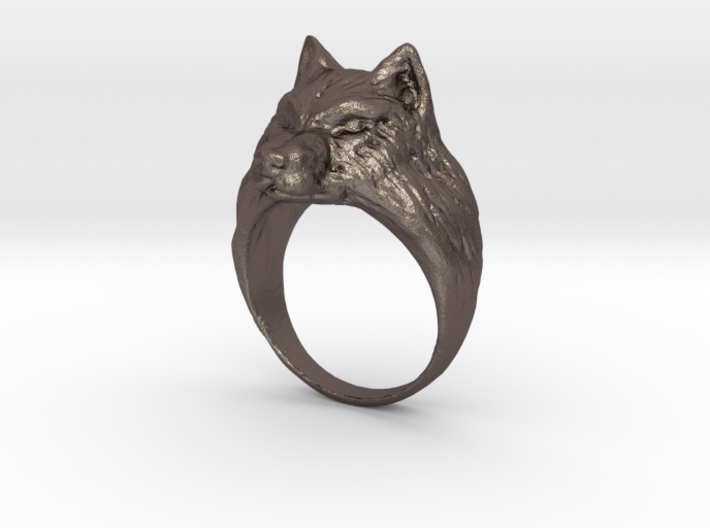 Wolf ring 3d printed 