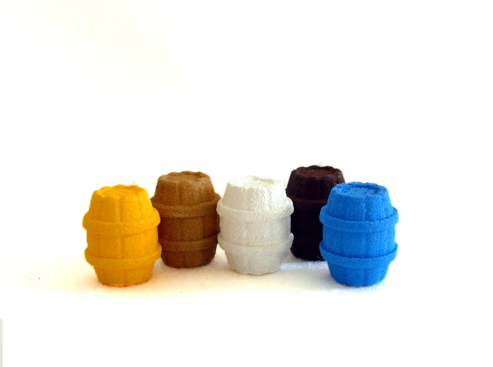 One Wooden Barrel 3d printed Example of painted barrels