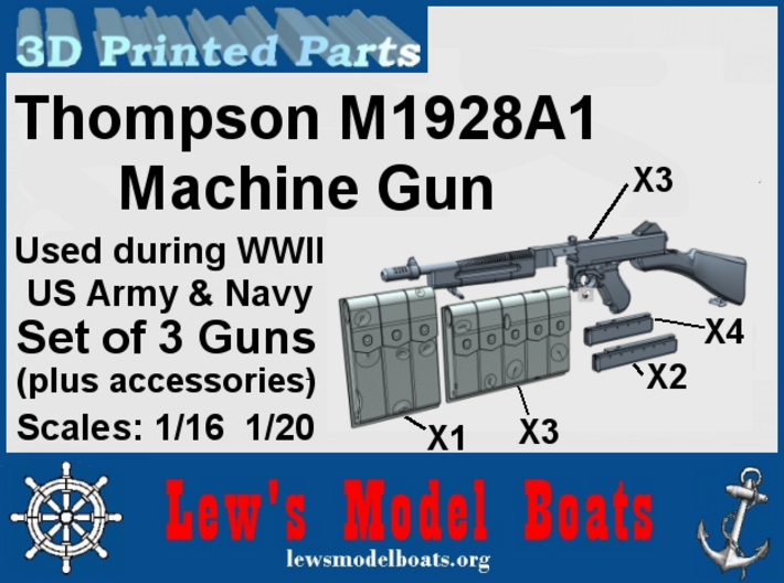 Thompson M1928A machine gun (w/acc) 3d printed