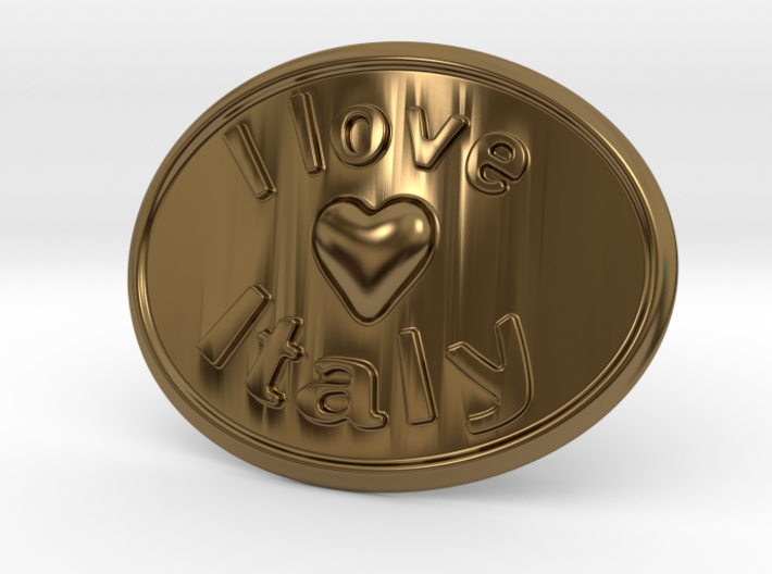 I Love Italy Belt Buckle 3d printed