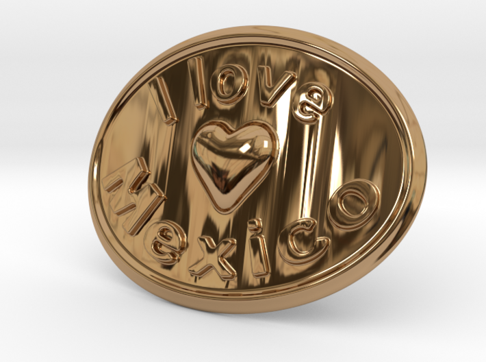 I Love Mexico Belt Buckle 3d printed