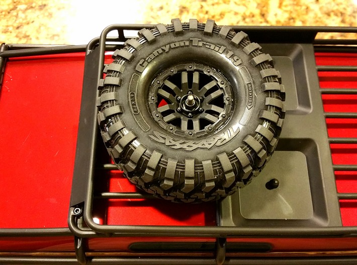 For Traxxas TRX-4, Front Upper Spare Tire Mount 3d printed