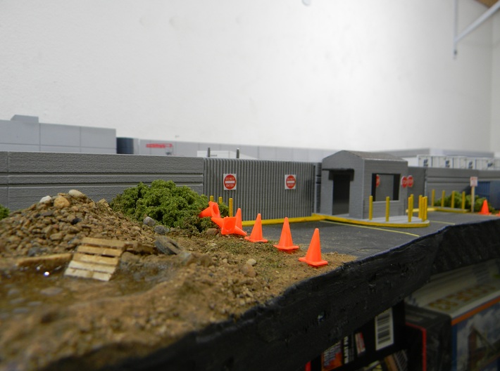 Closed Double Sliding Steel Gate w/Guard Shack 3d printed 
