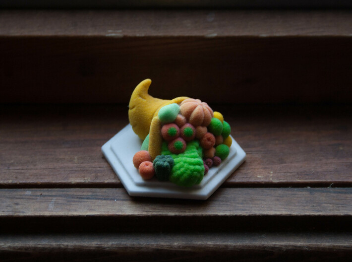 Fruit Cornucopia Miniature 3d printed