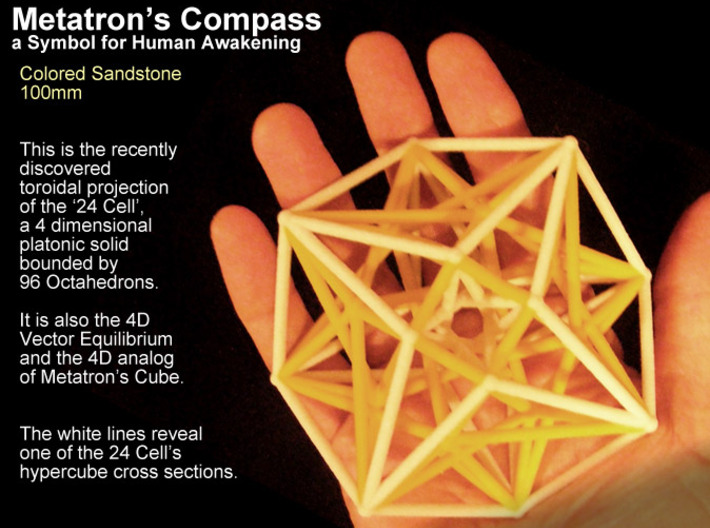 Metatron's Compass 100mm -4D Vector Equilibrium -  3d printed Still waiting for a black print but here the yellow one :-)