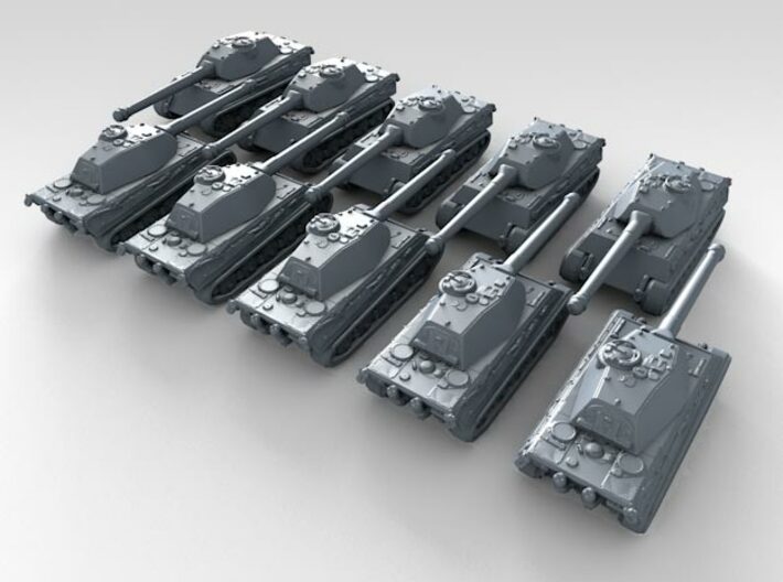 1/600 German VK 45.03 Heavy Tank x10 3d printed 3d render showing product detail