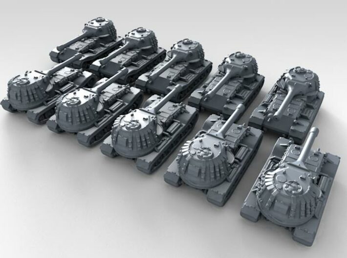 1/600 German VK 72.01 (K) Heavy Tank x10 3d printed 3d render showing product detail