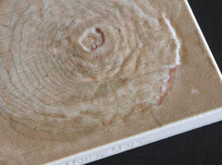 Olympus Mons, Mars, 1:10000000 3d printed