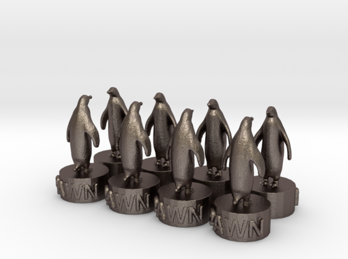 Penquin Pawns 3d printed This is a render not a picture
