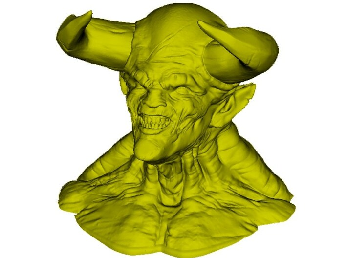 1/9 scale Devil 666 daemonic creature bust 3d printed