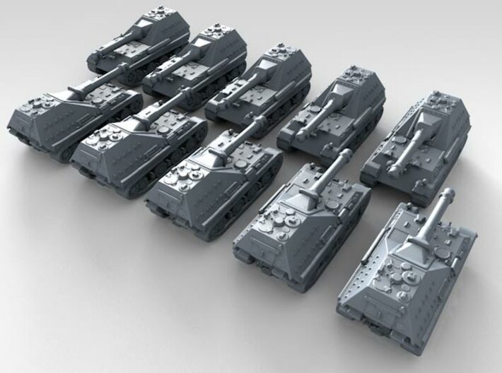 1/700 German Jagdpanther II Tank Destroyer x10 3d printed 3d render showing product detail