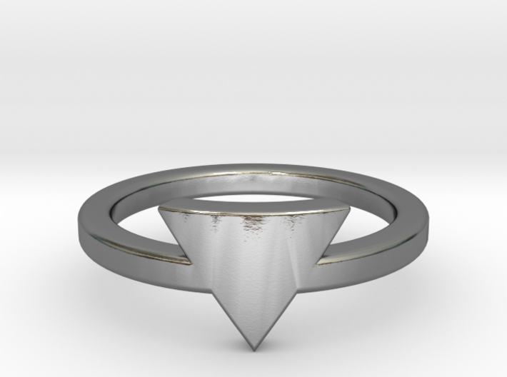 Small Triangle Midi Ring 3d printed