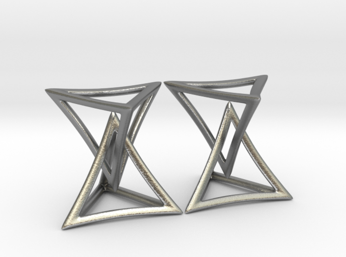Changing Geometry Earrings 3d printed